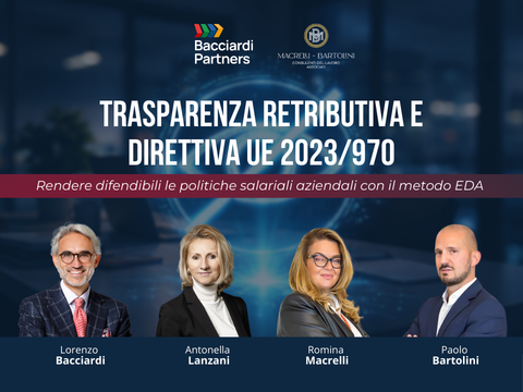 Direttiva UE, trasparenza retributiva, Bacciardi Partners e Macrelli e Bartolini Associati