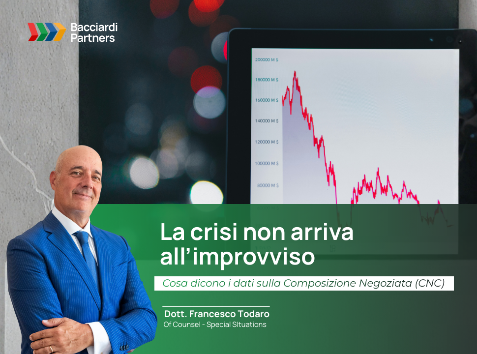 Grafico con dati che mostrano una crisi - La crisi non arriva all'improvviso