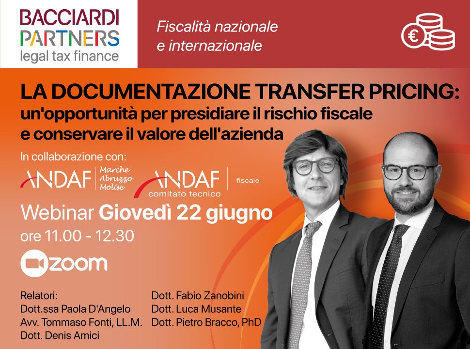 Webinar La documentazione transfer pricing_un'opportunità per le imprese multinazionali_Bacciardi Partners_ANDAF