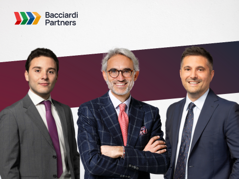Avv. Lorenzo Bacciardi, Avv. Pier Federico Orciari, Axl Tosco, logo Bacciardi Partners