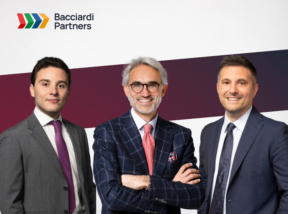 Avv. Lorenzo Bacciardi, Avv. Pier Federico Orciari, Axl Tosco, logo Bacciardi Partners