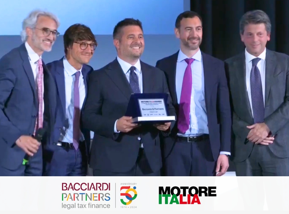 Motore Italia, Bacciardi Partners, Premiazione