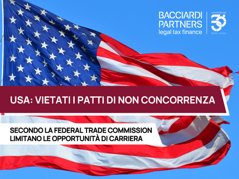 bandiera americana, Usa vieta i patti di non concorrenza
