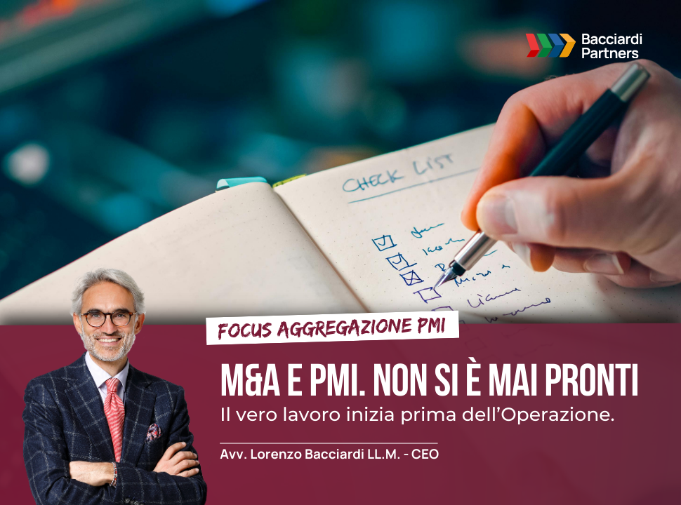 Fase di preparazione di un'operazione straordinaria. M&A e PMI. Non si è mai pronti