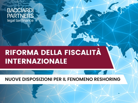 Riforma della Fiscalità Internazionale, quinta puntata