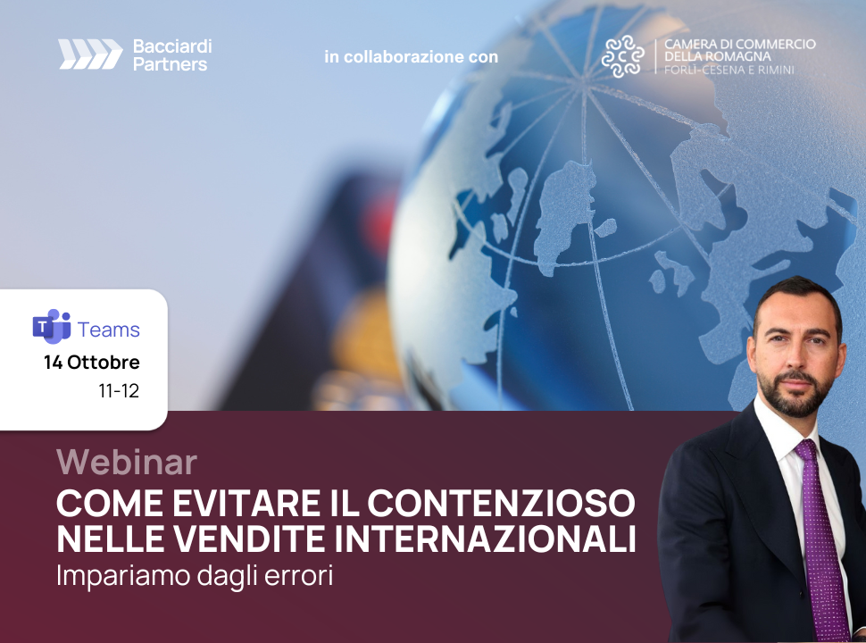 Avv. Tommaso Mancini, webinar come evitare il contenzioso nelle vendite internazionali