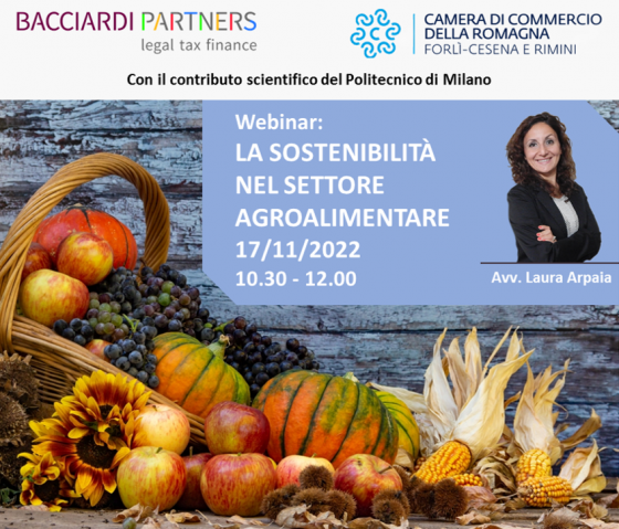 Webinar La sostenibilità nel settore agroalimentare
